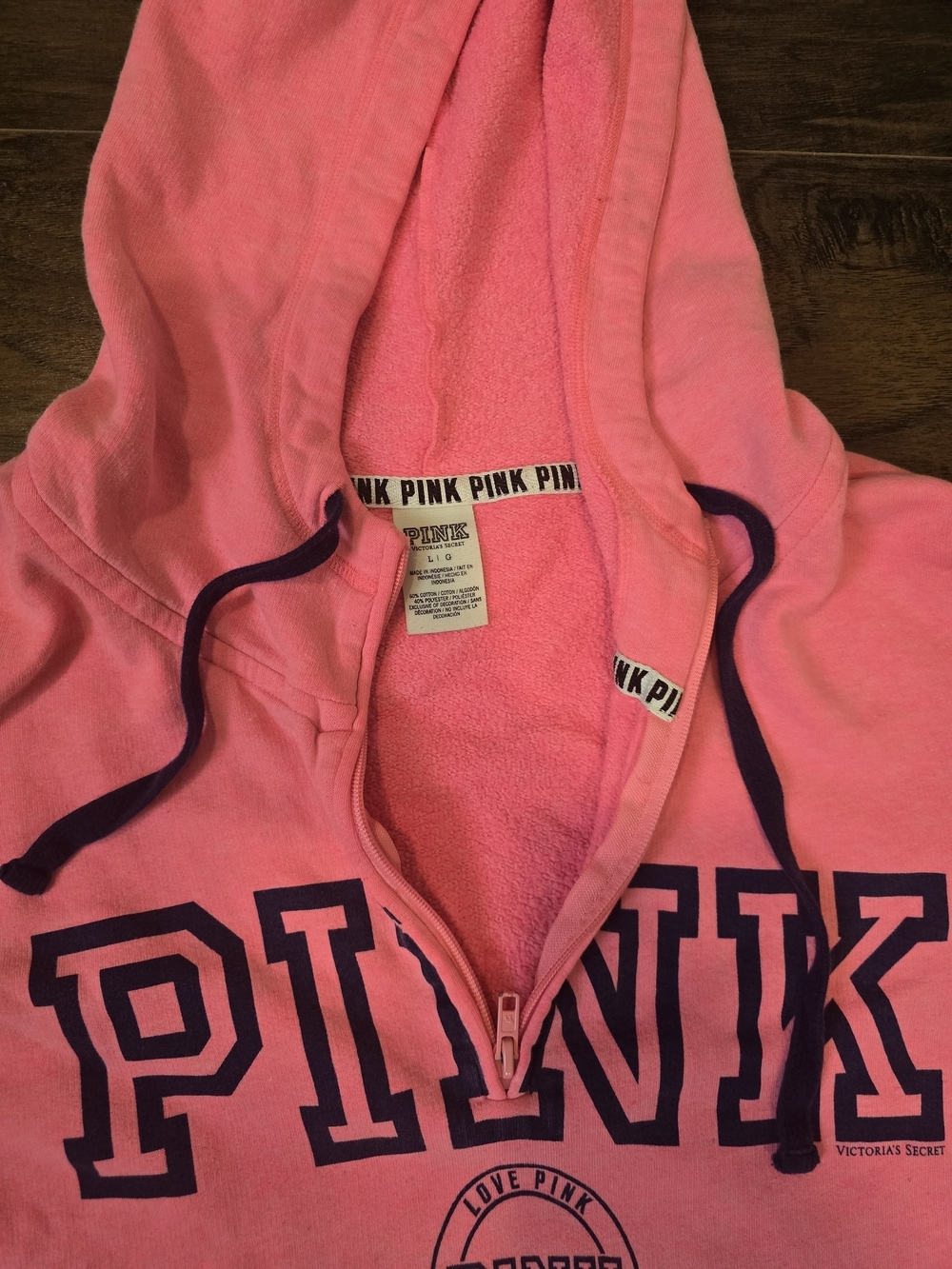 PINK Victoria’s Secret | Quarter-Zip Pullover Large - Picture 3 of 3